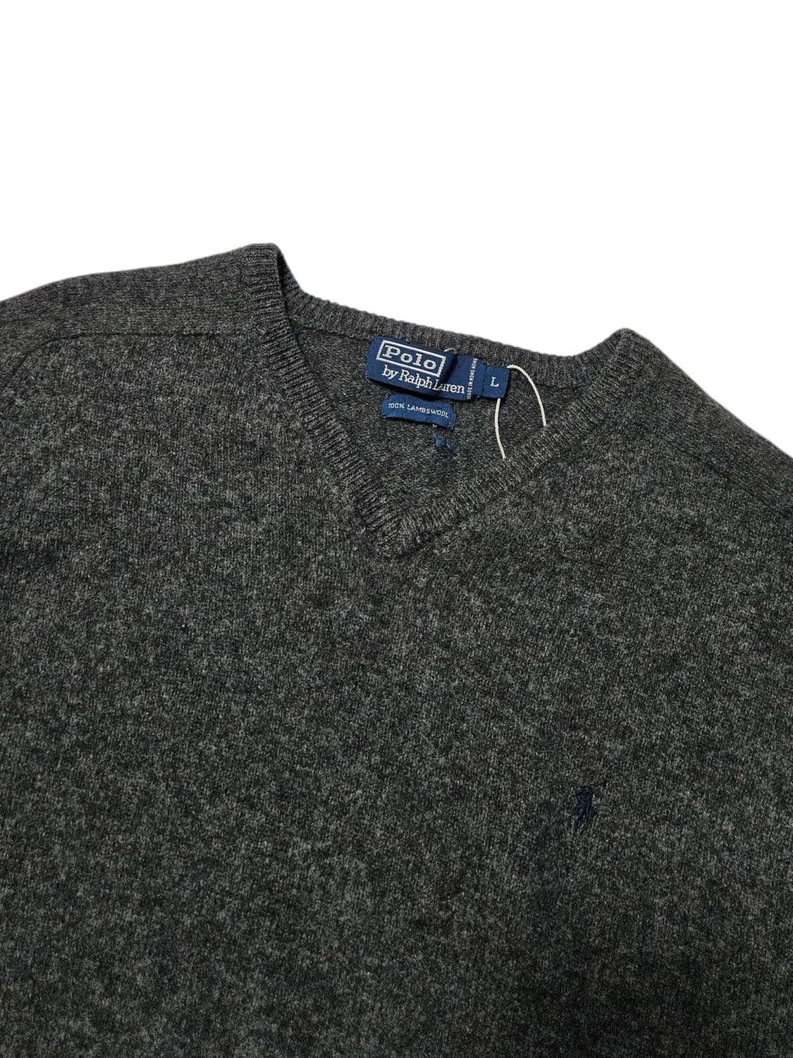 폴로 랄프로렌 브이넥 램스울 니트 L 상품이미지2