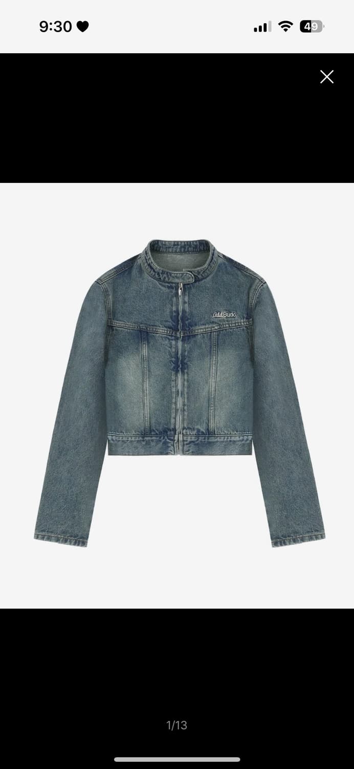 오드 스튜디오 데님 크롭 자켓 상품이미지1