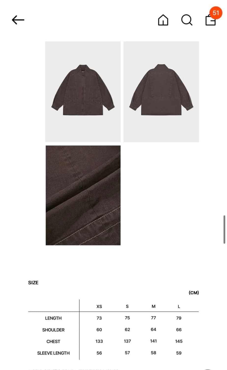 로우클래식 PIGMENT WASHED STITCH HARF JAKET 상품이미지5