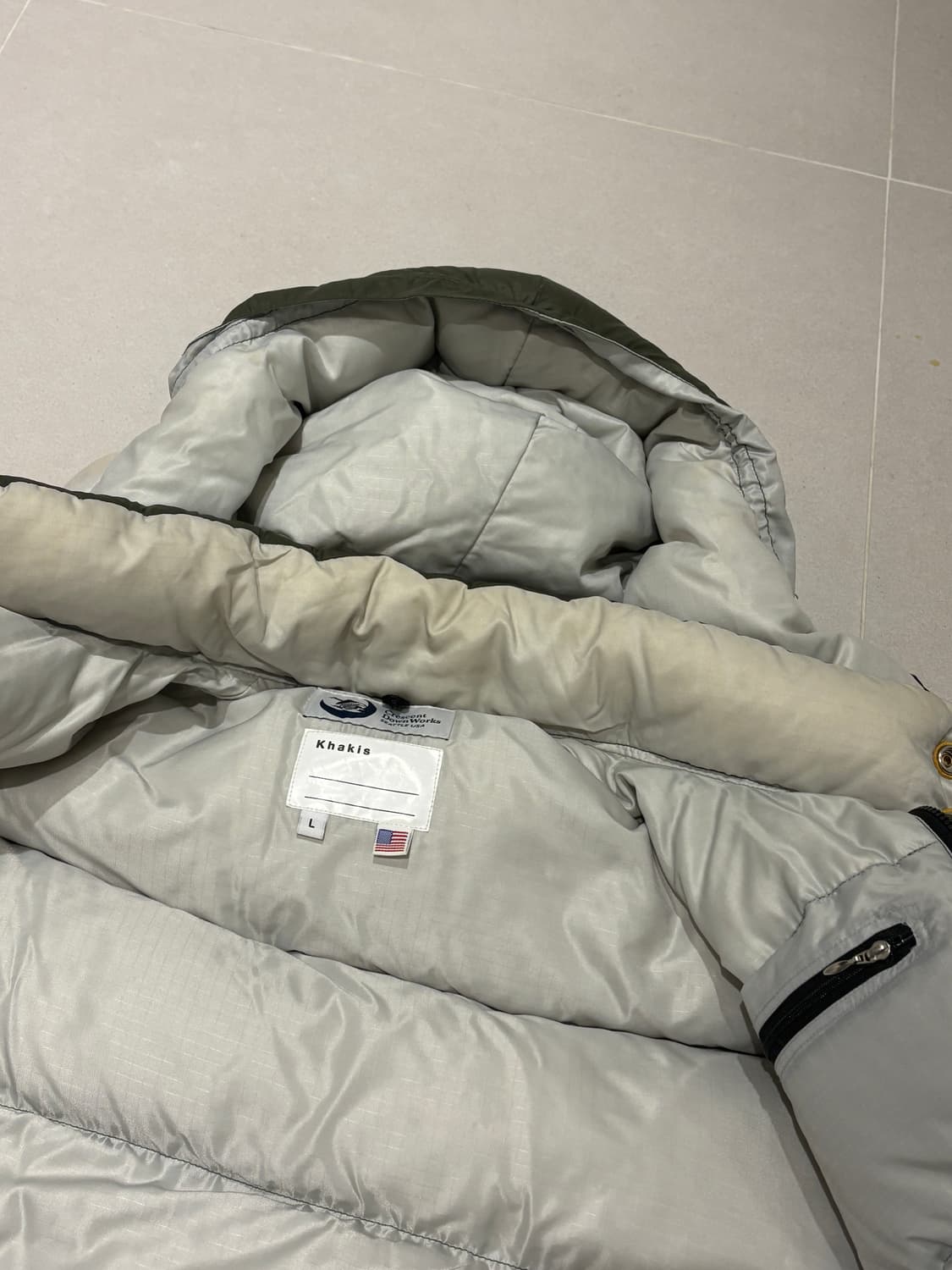 카키스 크레센트 다운 웍스 패딩 khakis CDW L size 상품이미지5