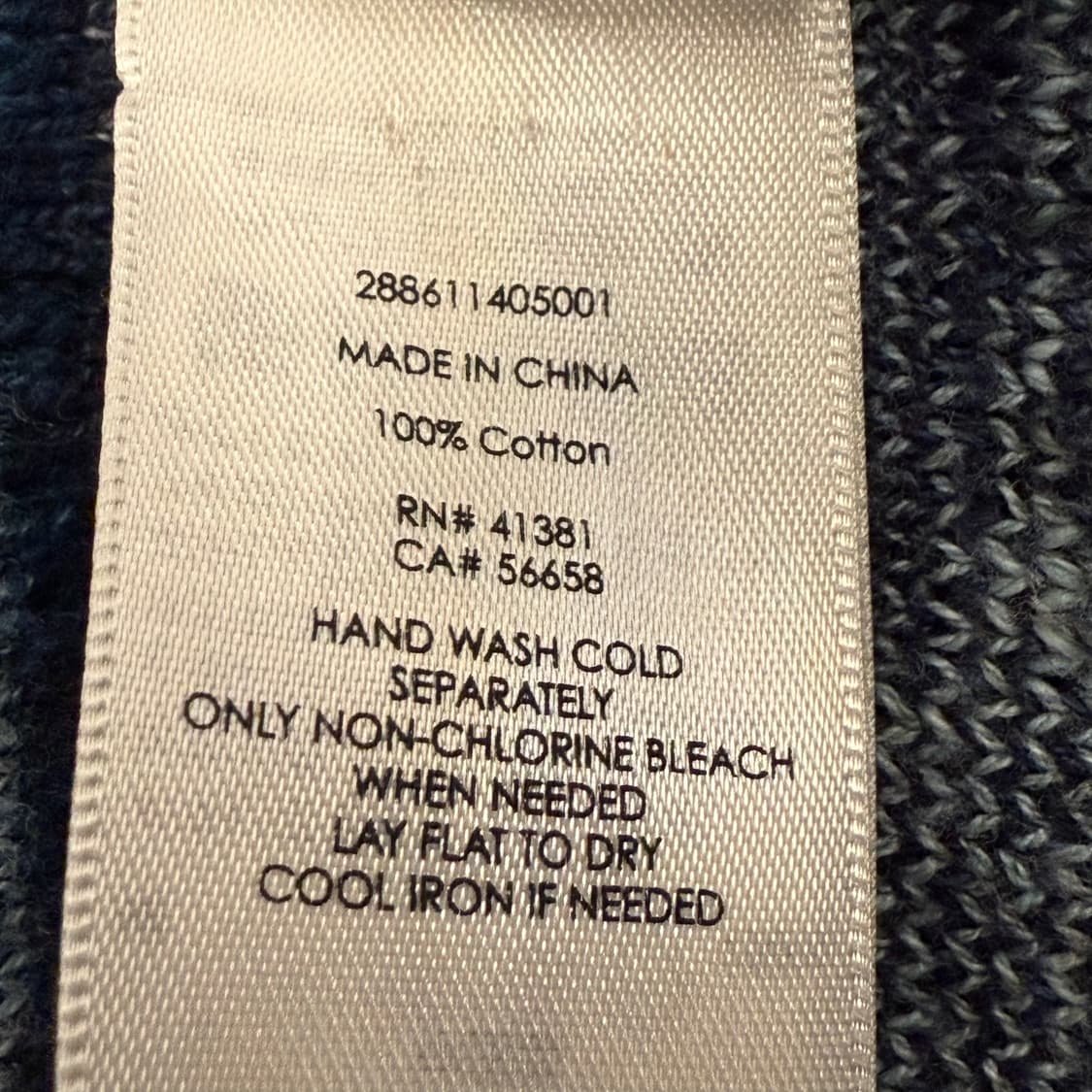 폴로 데님앤서플라이 모리 네이비 청 색 카라 니트 가디건  상품이미지6