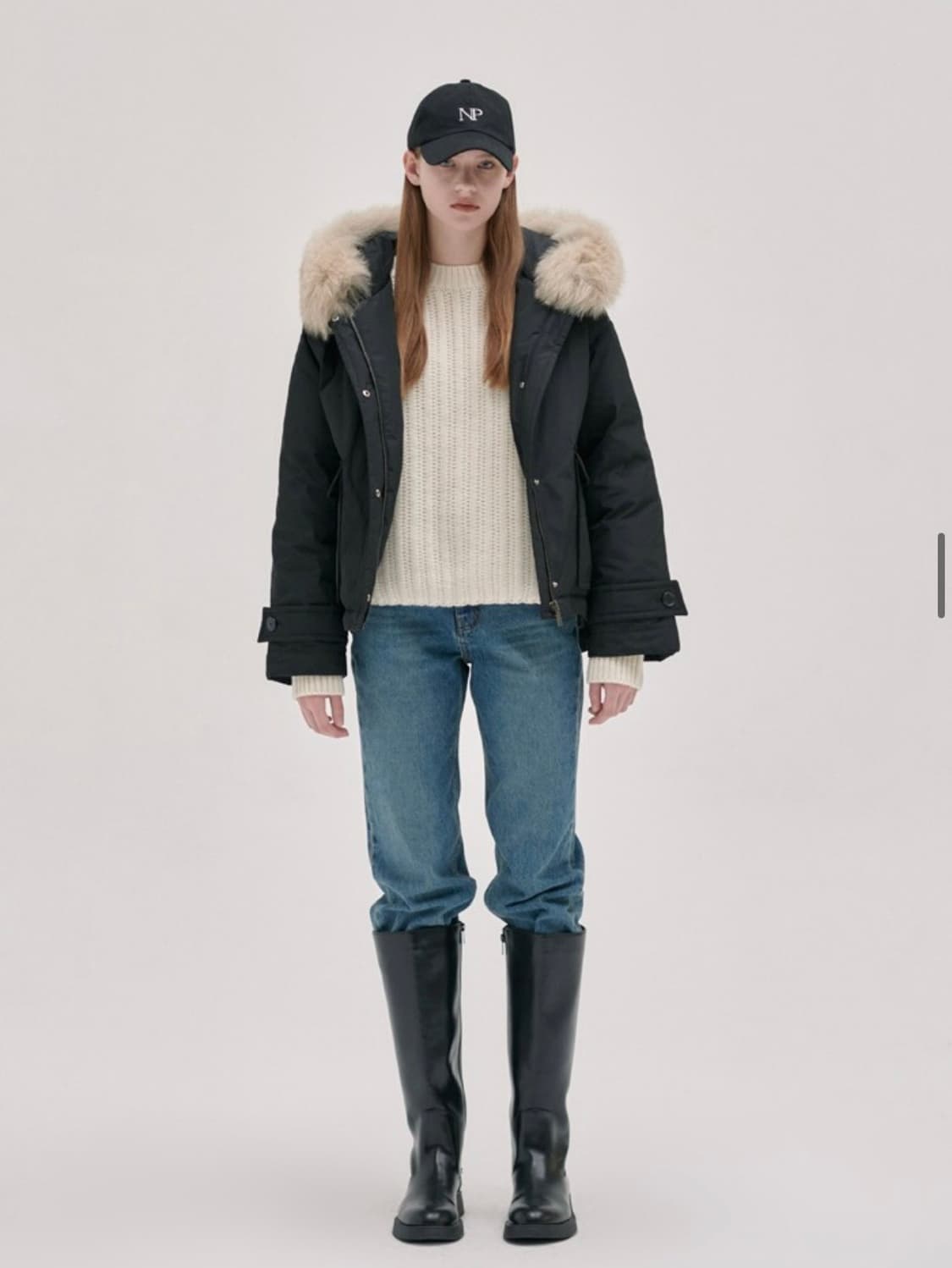  닐바이피 폭스 다운 크롭 점퍼 상품이미지3