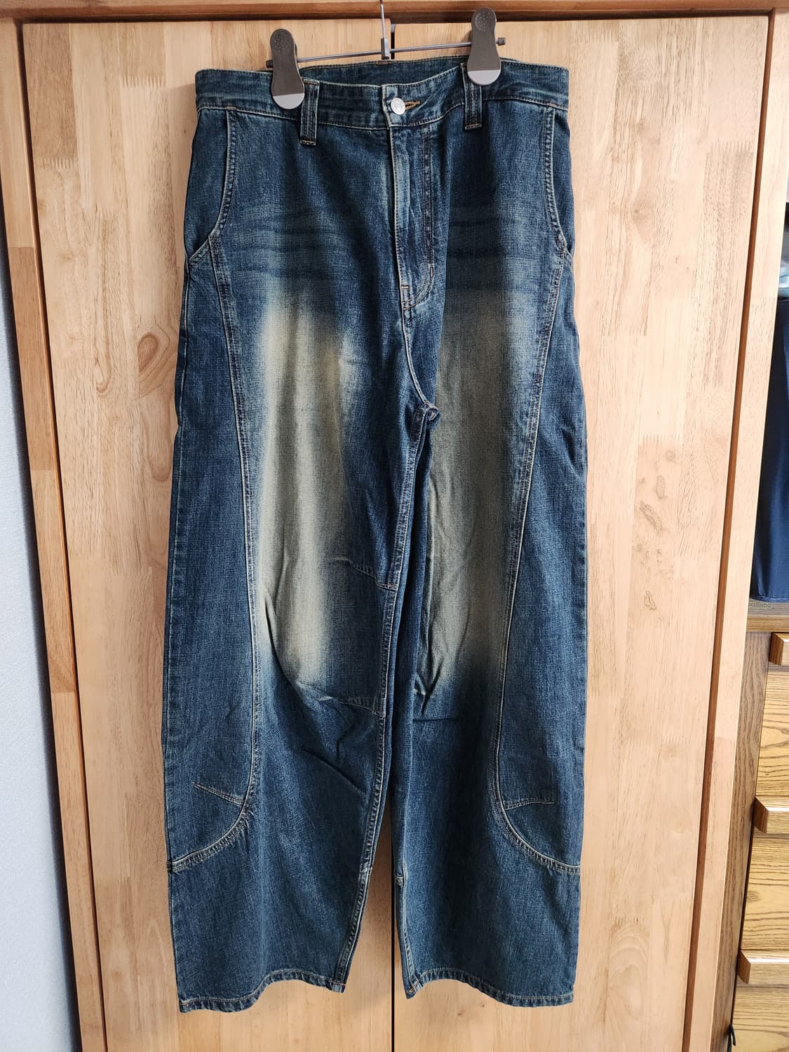 노운 curved denim pants (deep blue) 1사이즈 상품이미지1