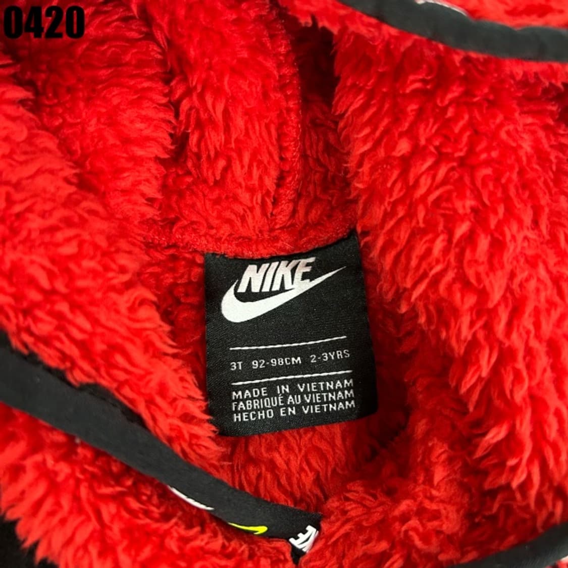 나이키 레드 플리스 후드 풀오버 3 상품이미지2