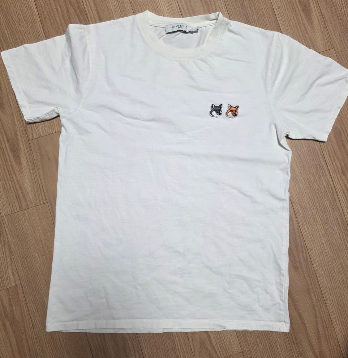 s)메종키츠네 더블 폭스 반팔 티셔츠 화이트/BU00103KJ0008 상품이미지1