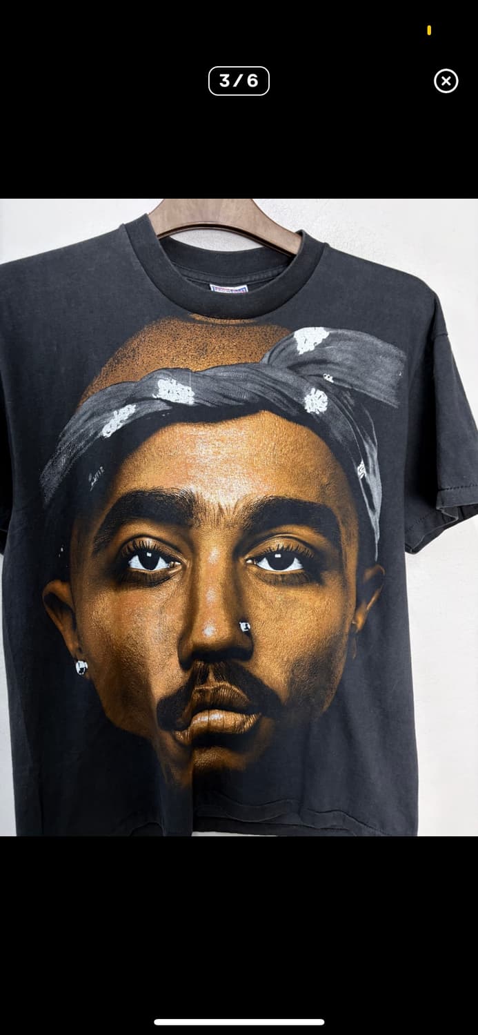 빈티지 힙합 투팍 샤커 그래픽 반팔 H2527 상품이미지3