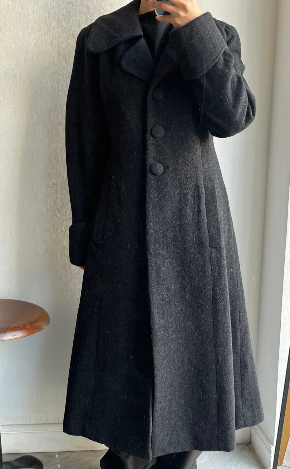 빈티지 울나일론 코트 상품이미지2