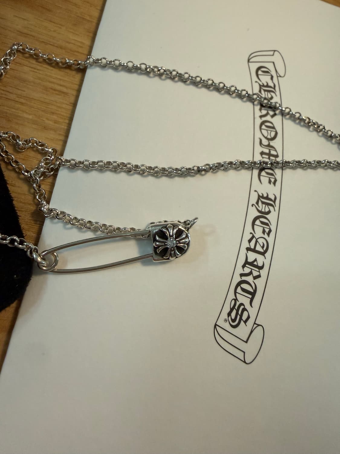 새상품 Chromehearts 크롬하츠 세이프티핀 목걸이 다이아 상품이미지6