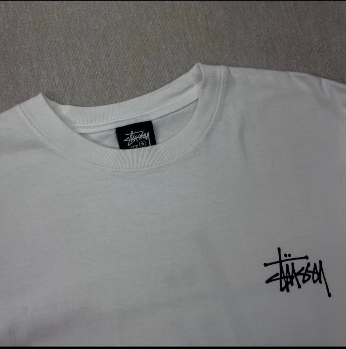 스투시 베이직 롱슬리브 티셔츠 화이트 상품이미지4