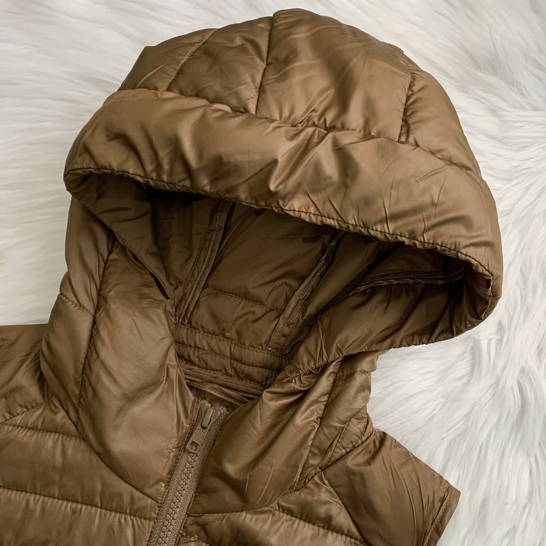 GU 일본 빈티지 후드 경량 패딩 조끼  1735 상품이미지3