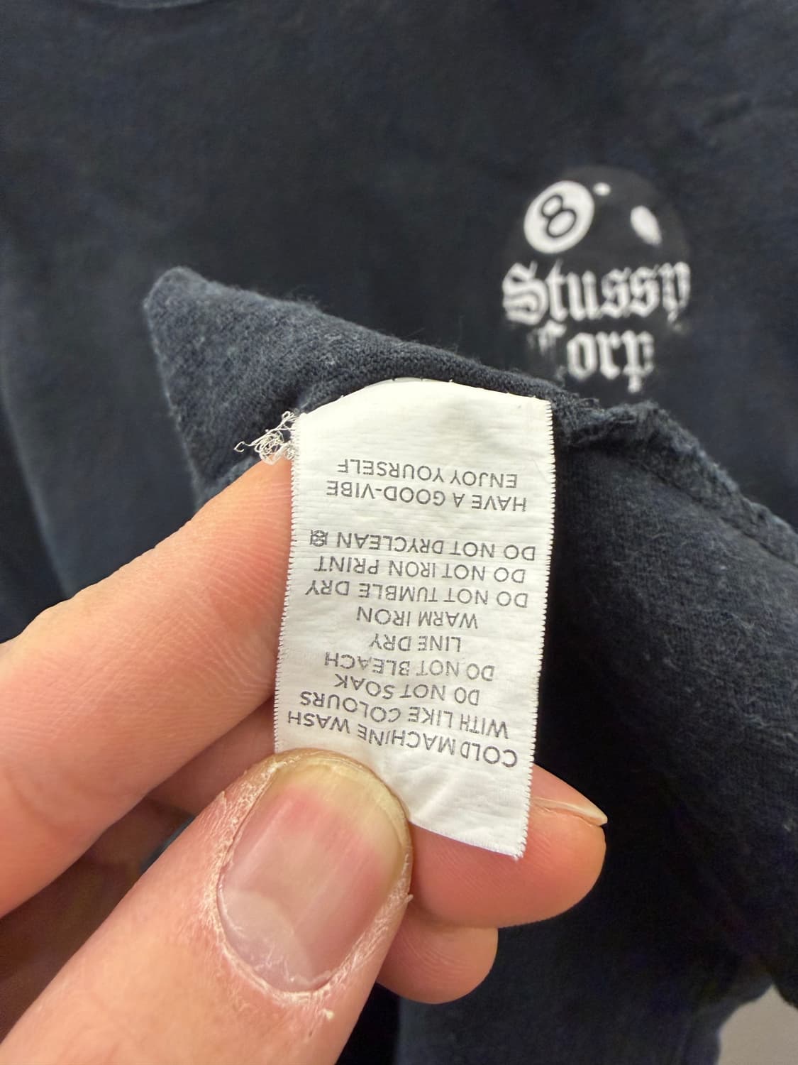 스투시 8볼 Corp 블랙 반팔 티셔츠 XL 상품이미지5