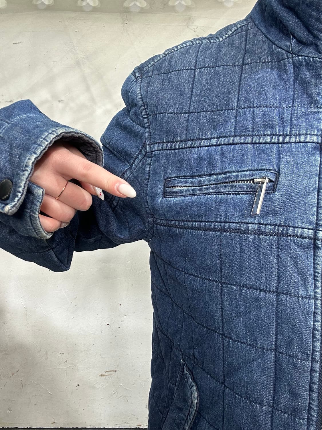 캘빈 클라인 ck 아카이브 데님 블록 블루종 점퍼 자켓 M 상품이미지4