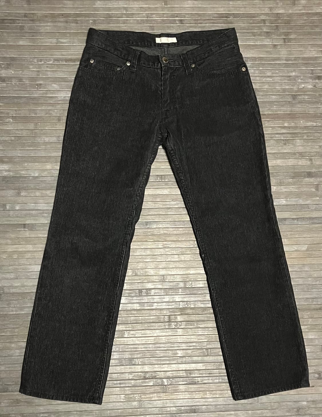 Straight fit corduroy black pants 상품이미지1