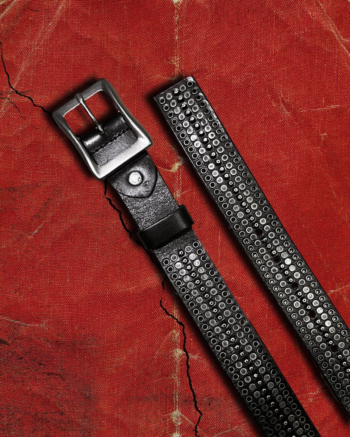 Japanese 90s 락 스터드 블랙 펑키 벨트 상품이미지1