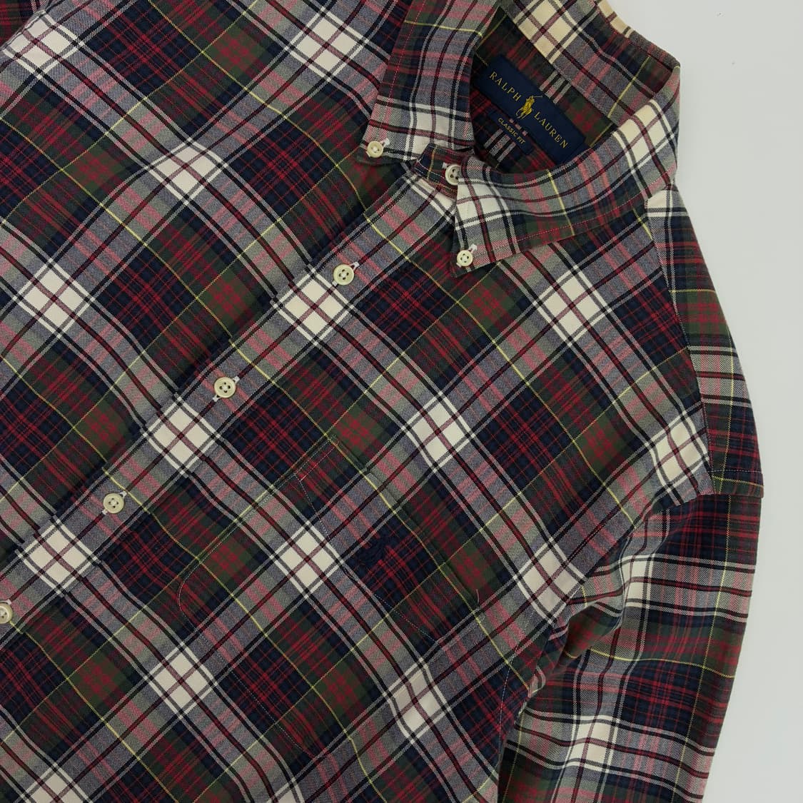 Polo  폴로 랄프로렌 자수 클래식핏 코튼 타탄 체크 셔츠 상품이미지3