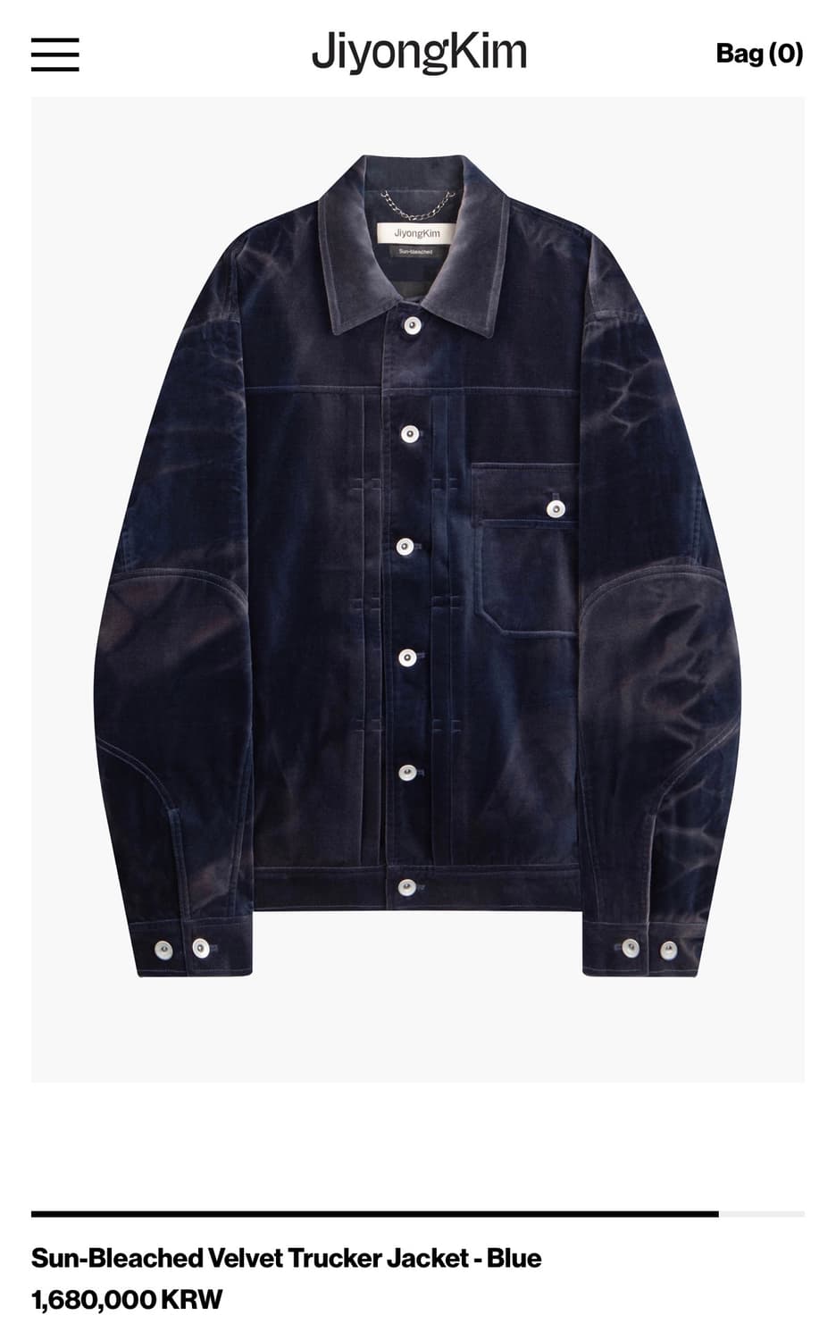 26SS 지용킴 벨벳 트러커 자켓 상품이미지1