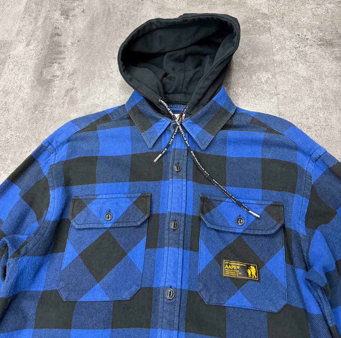 Aape by a bathing ape hood check shirt 상품이미지5