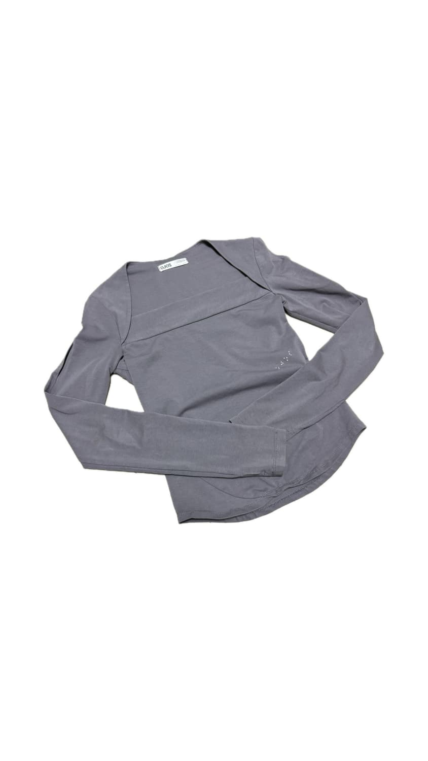 오호스 숄더 랩 롱슬리브 차콜 상품이미지1