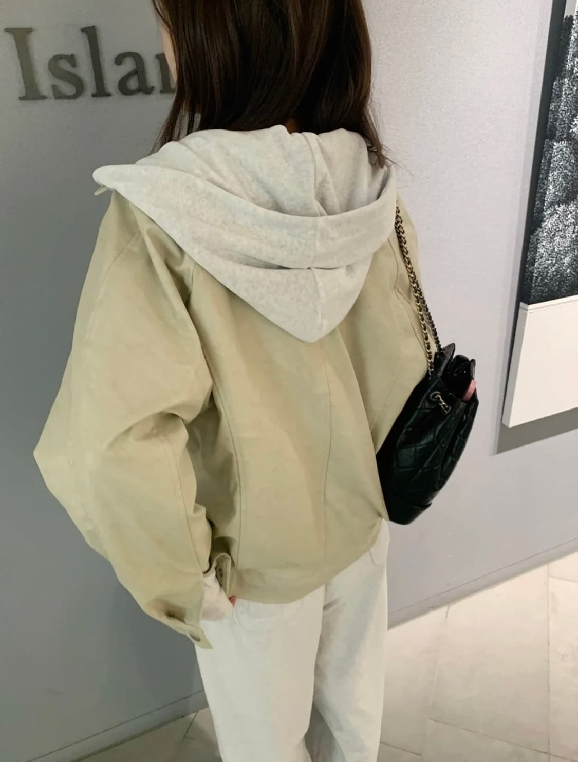 제니오 zaenio 에밀리 레더자켓 (샌드 아이보리) 상품이미지3