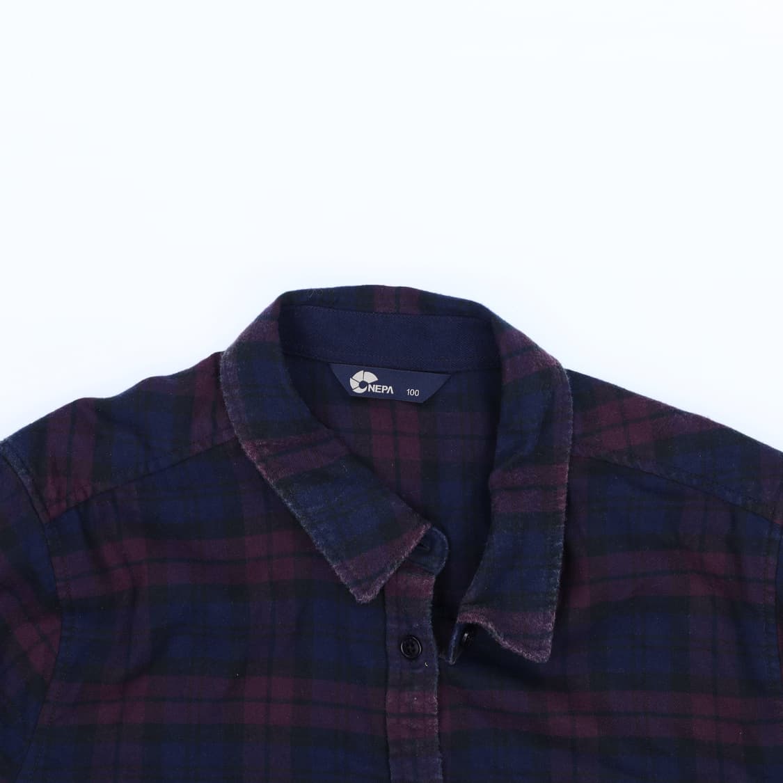 [100] 네파 체크 카라셔츠 폴로셔츠 남방 0114J 상품이미지5