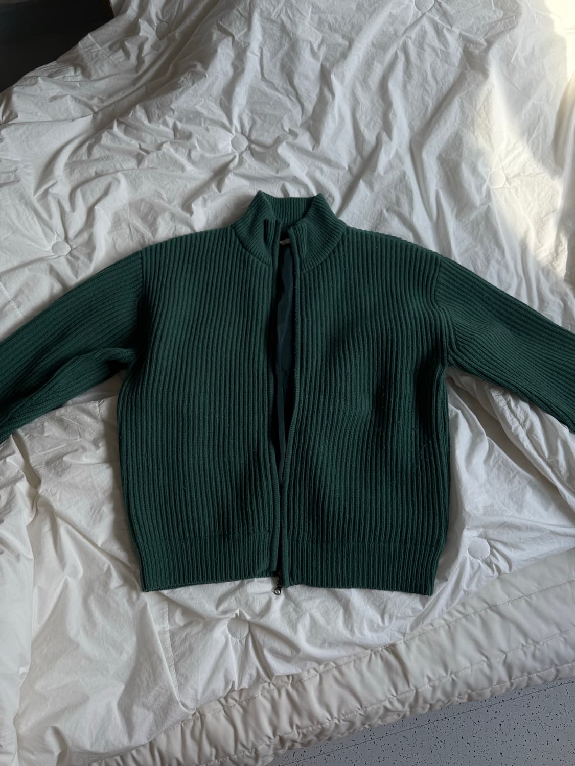 아모멘토 니트 집업(그린) 상품이미지3