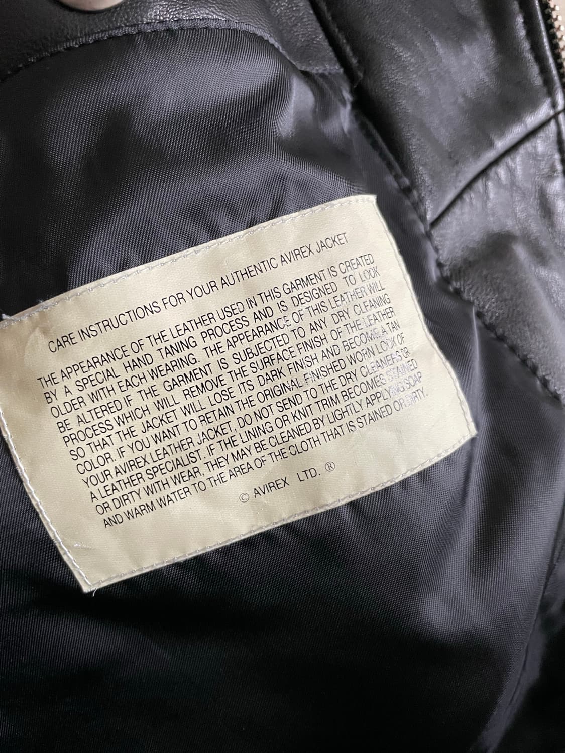[XXL] 아비렉스 AVIREX 아이콘 레더 자켓 가죽 자켓 블랙 상품이미지4