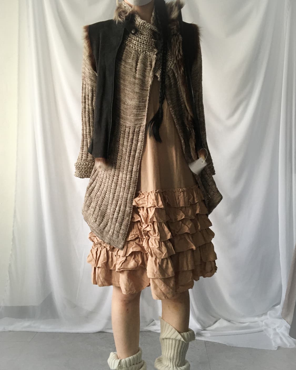 Fur mixed vest 상품이미지9