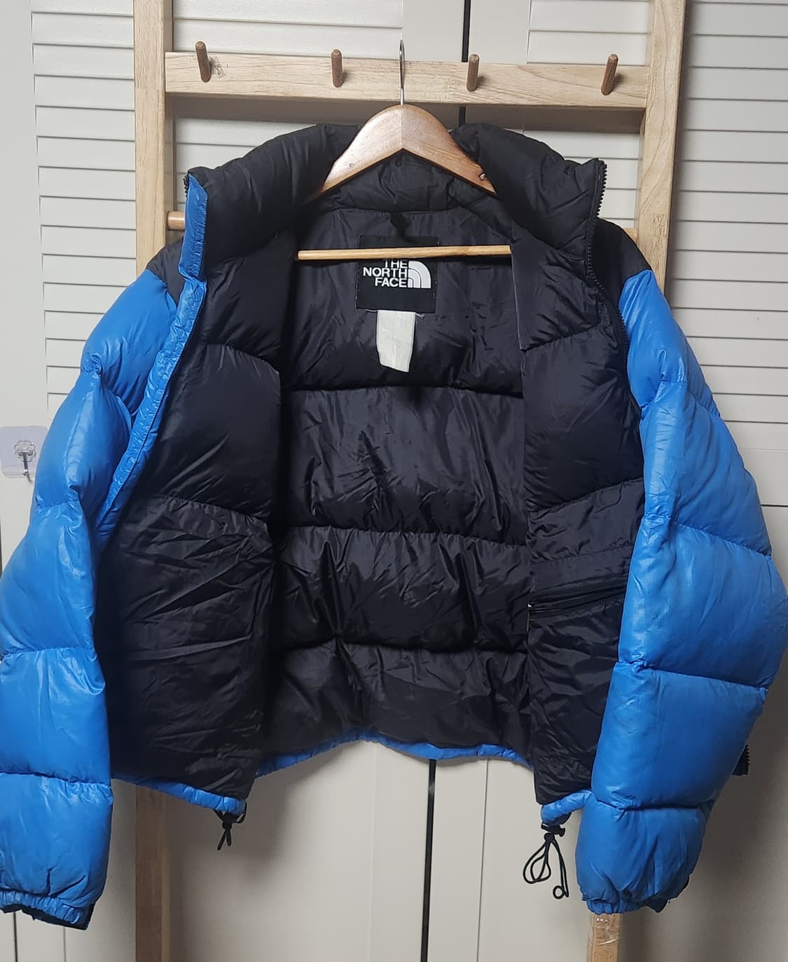 노스페이스 눕시 딥블루 오버핏 숏 패딩 자켓 해외판 상품이미지5