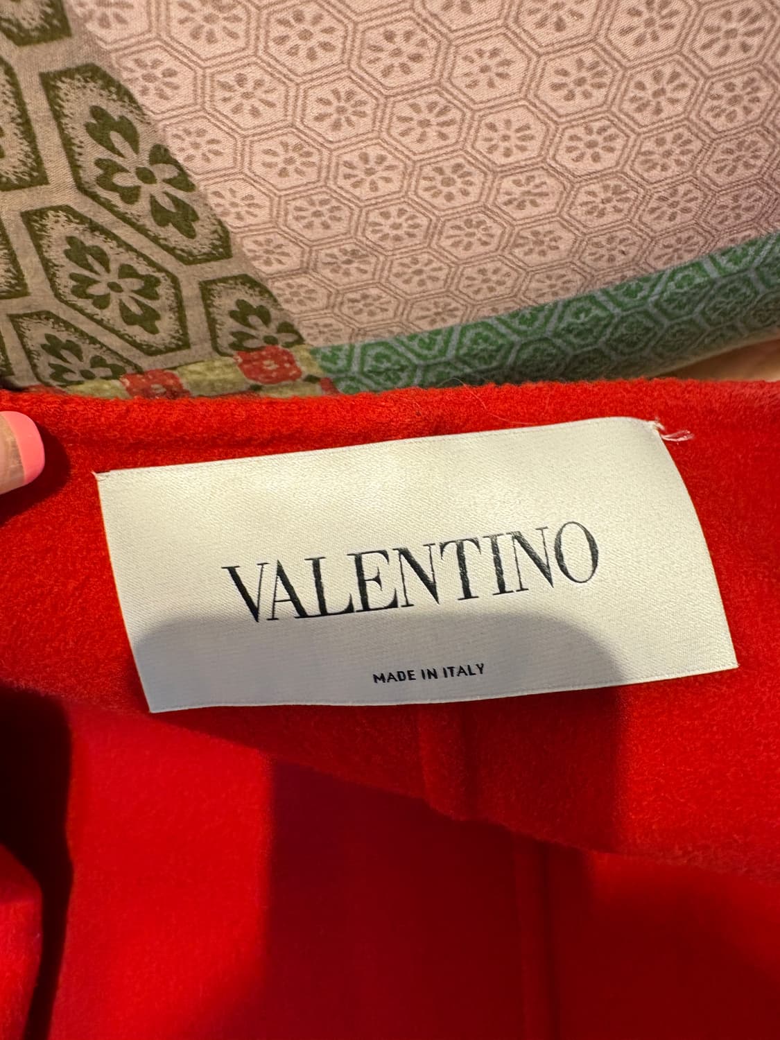 발렌티노 레드 울캐시미어 케이프자켓 상품이미지3