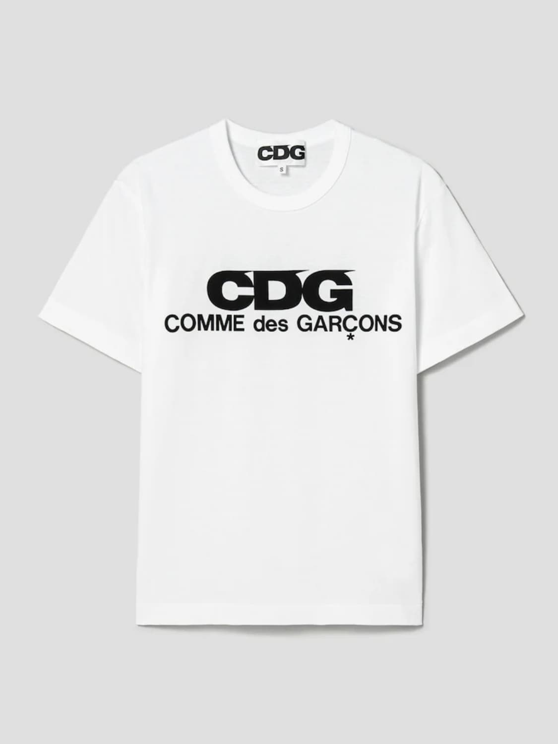 CDG 꼼데가르송 로고 프린트 티셔츠 화이트 상품이미지1