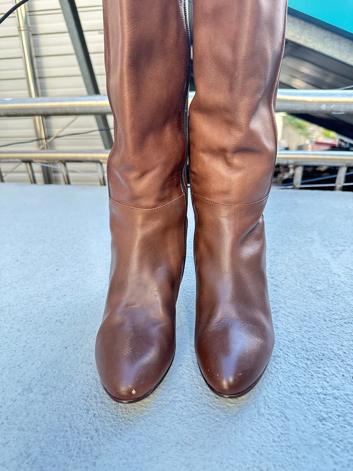 Vintage leather buckle boots 상품이미지8