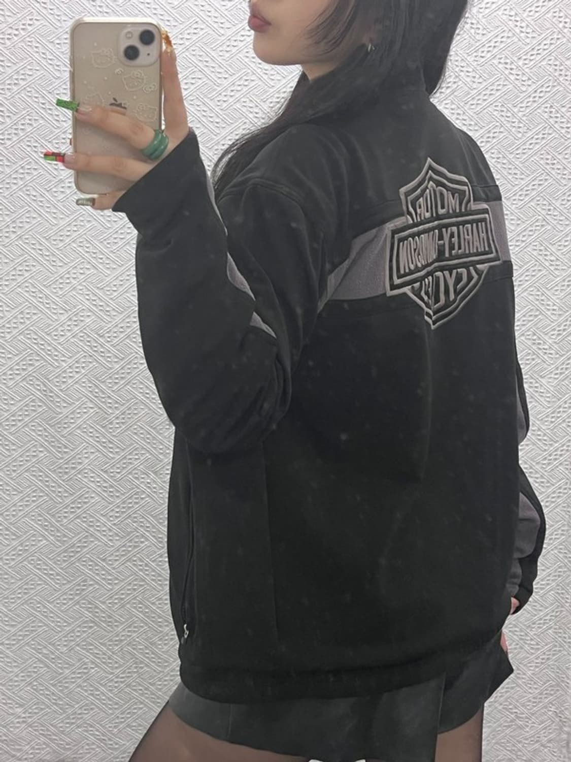 할리 데이비슨 올드스쿨 스트릿 모터사이클 레이싱 자켓 S C09494 상품이미지2