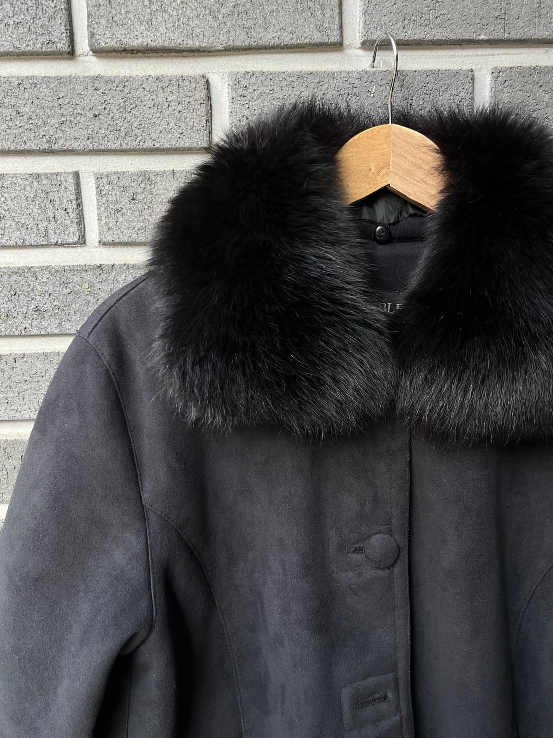 폭스퍼 시어링 자켓 블랙 상품이미지5