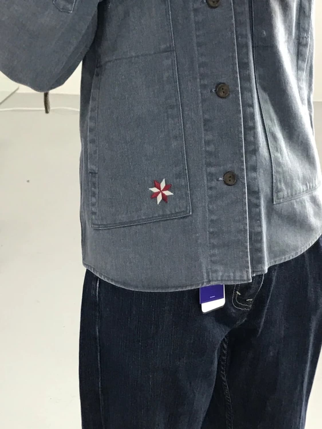 00's 나스웜 DAKOTA 후드 데님 셔츠 자켓 상품이미지3