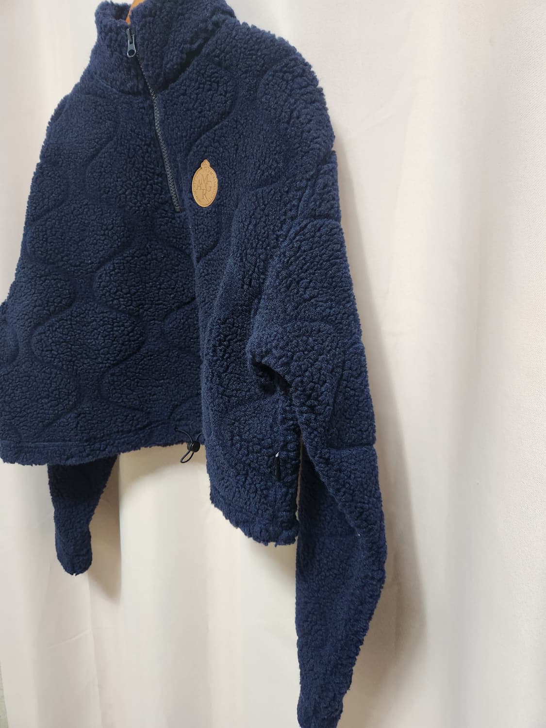 미착용급 맥파이로빈  네이비 쿼터집업 크롭 풀오버 상품이미지2