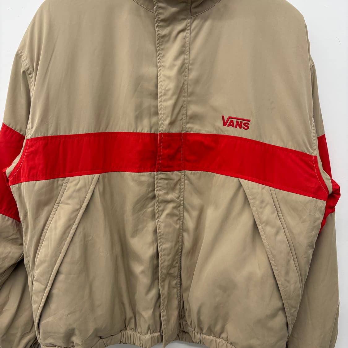 VANS 반스 올드스쿨 바람막이 점퍼 카키 레드 M 상품이미지2