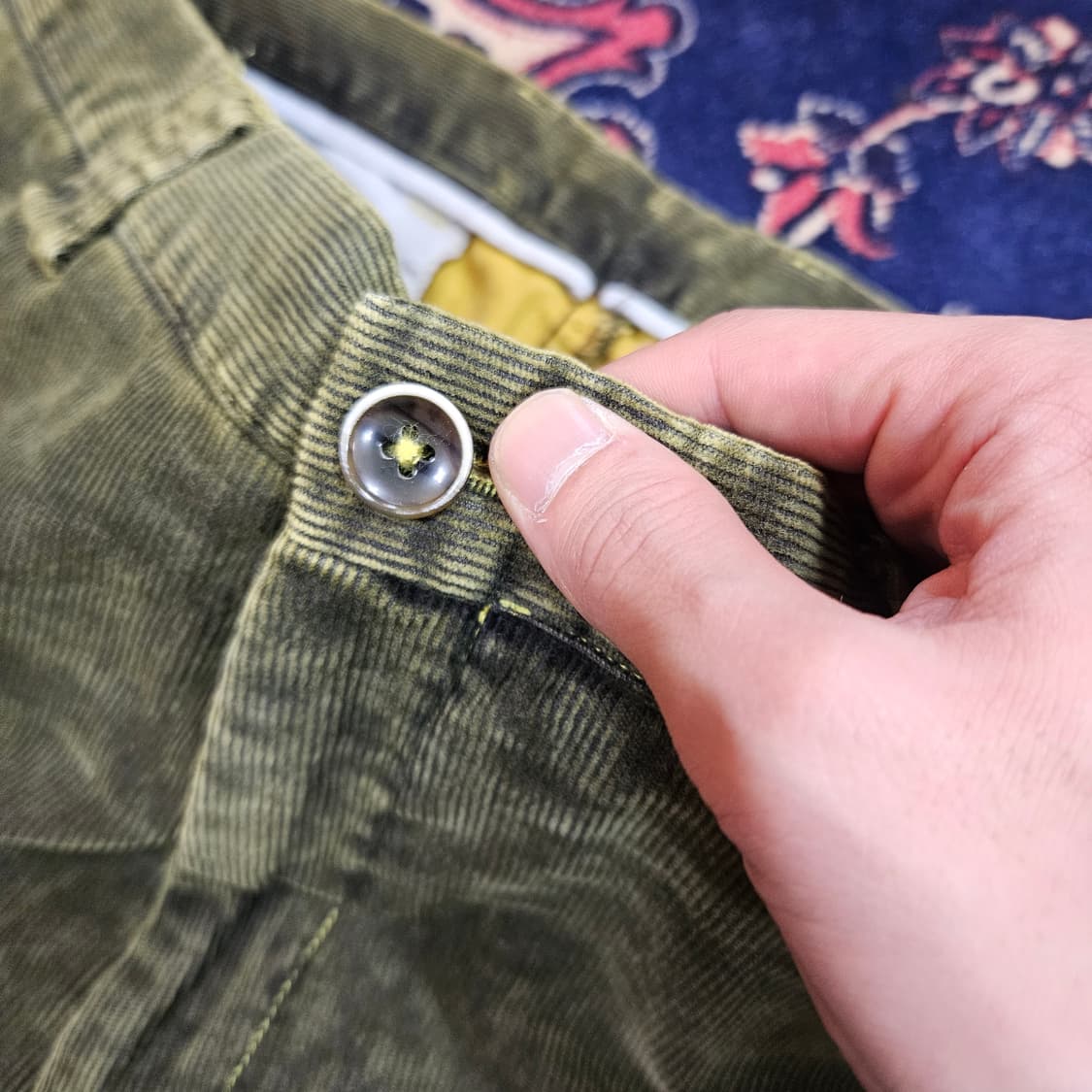 커터앤벅 올리브카키 코듀로이 레균러 팬츠 54size 상품이미지6