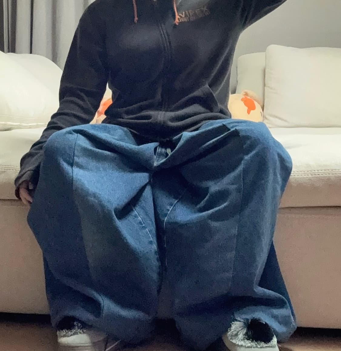 디엠빈티지 두붙바 중진청 데님 벌룬 커스텀 핀터깔 팬츠 상품이미지1