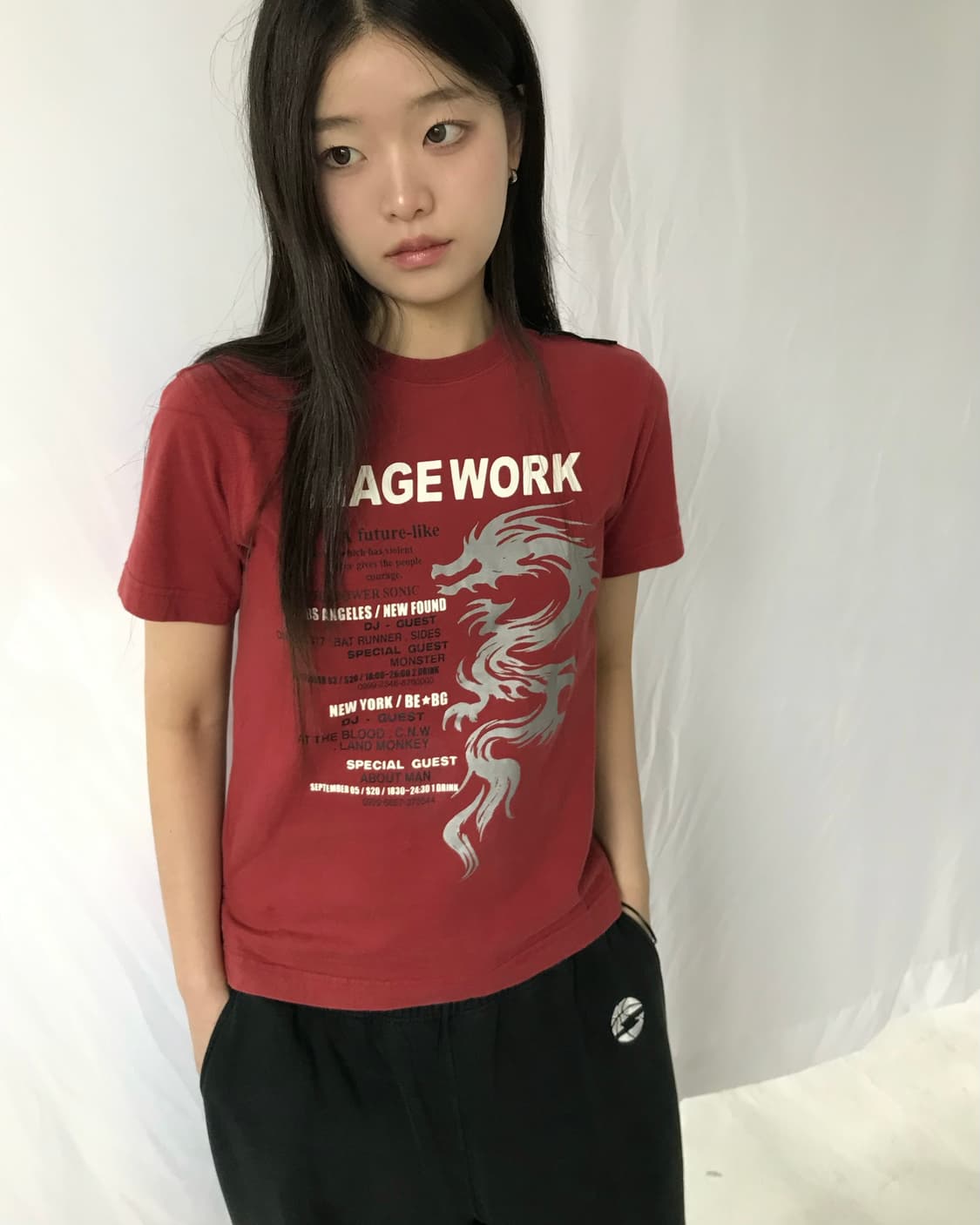 Image work 빈티지 드래곤 티셔츠 상품이미지3