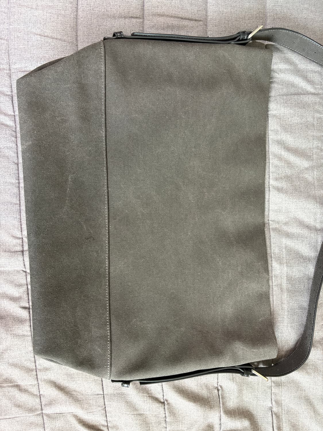 미나브 패션플래닛 슬라우치 캔버스백 가방 워시드 차콜 상품이미지2