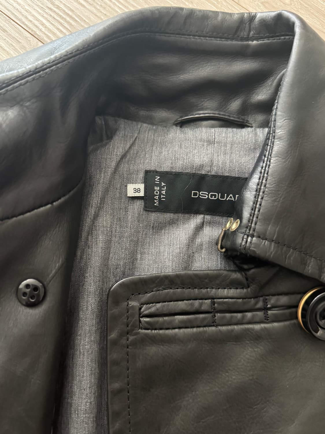 디스퀘어드2 더블브레스트 레더 자켓 상품이미지3