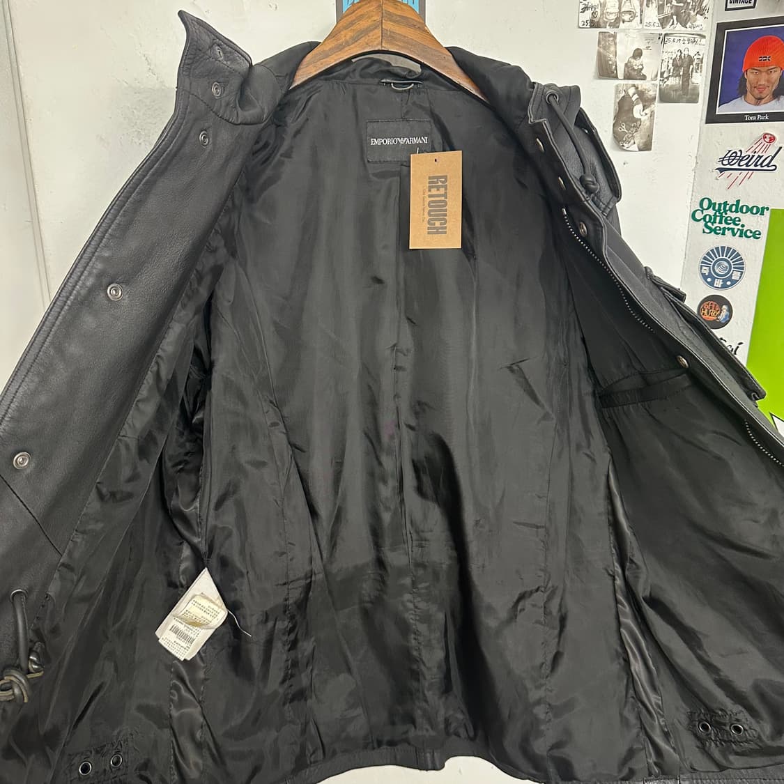 엠포리오 알마니 양가죽 후드 자켓 상품이미지5