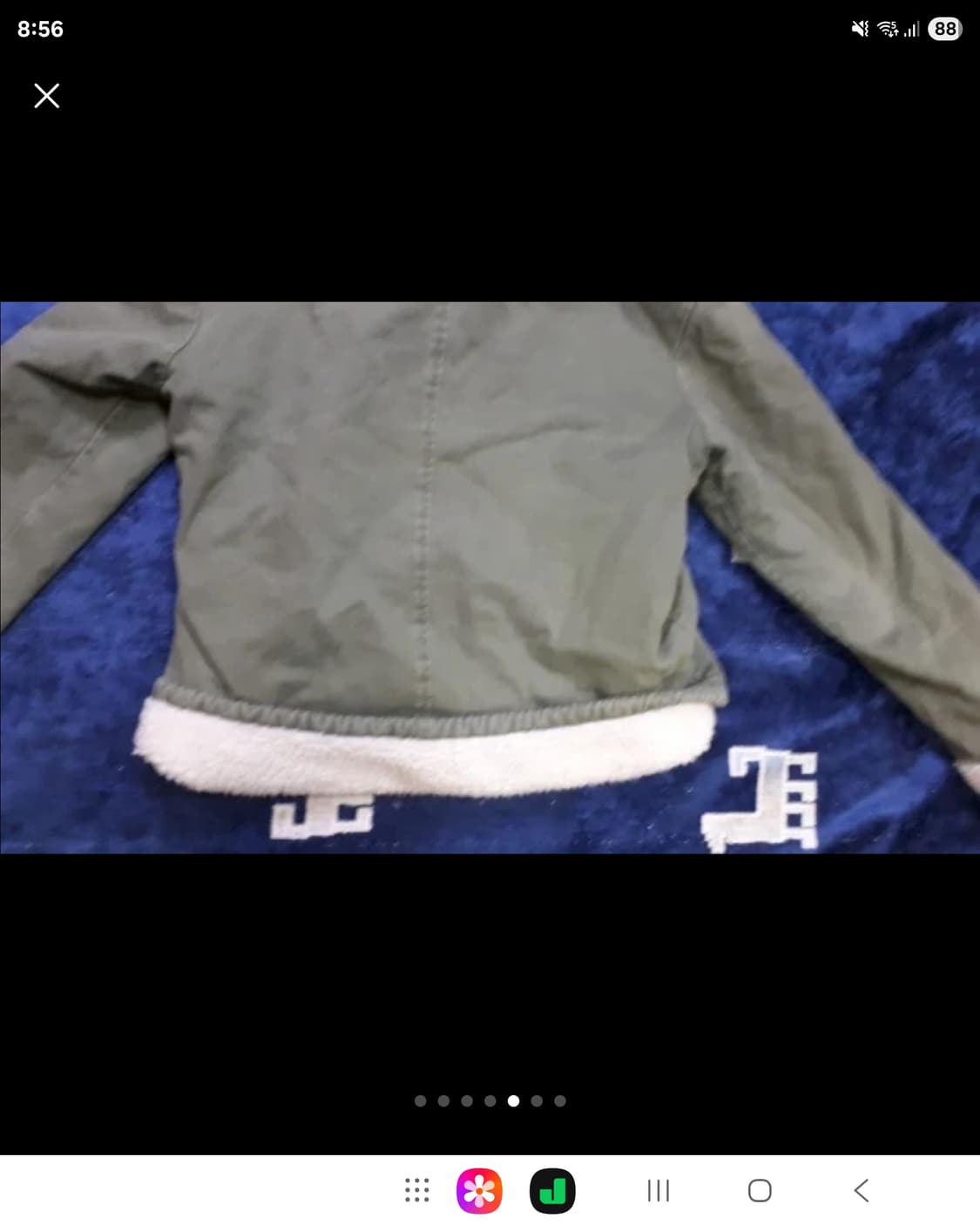 카키 크롭 야상 솜패딩 양털 뽀글이  상품이미지5