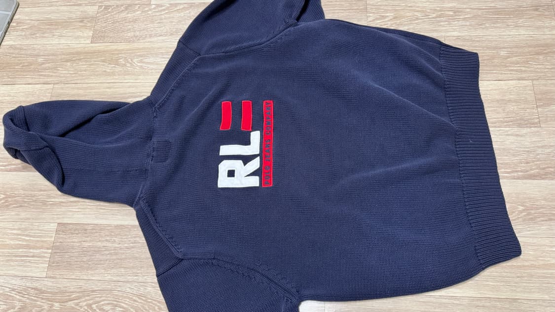 폴로 진스 니트 후드 네이비 상품이미지3