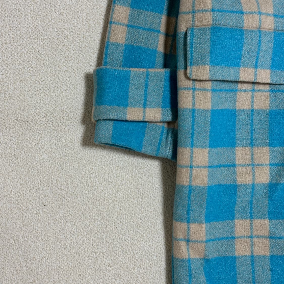 MSGM 체크 울 코트 상품이미지4