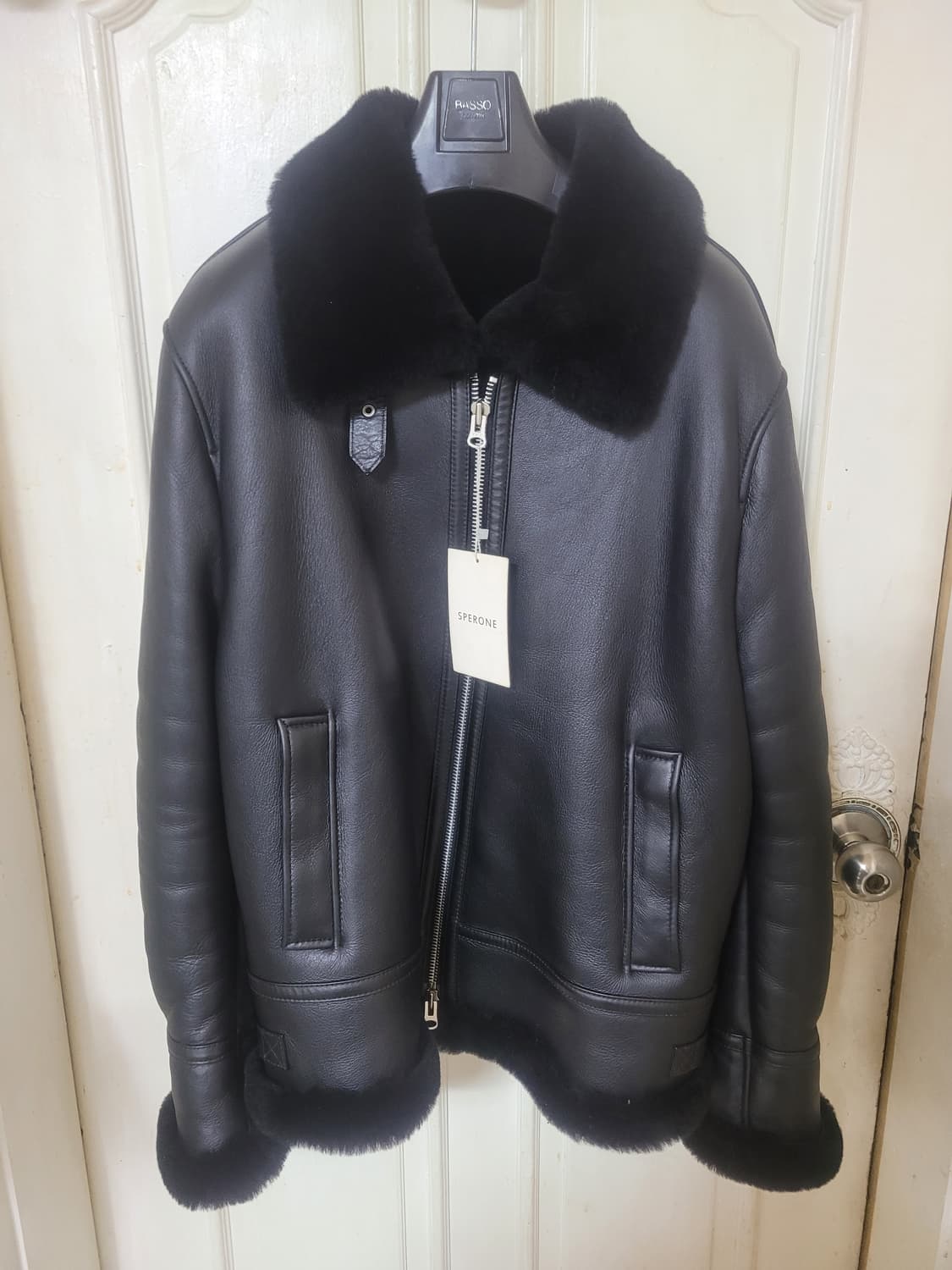 스페로네 b3 리얼 무스탕 블랙 XL 새상품 팝니다. 상품이미지1