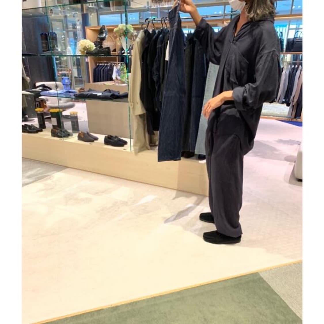 [2] 코모리 실크넬 셔츠 셋업 상품이미지3