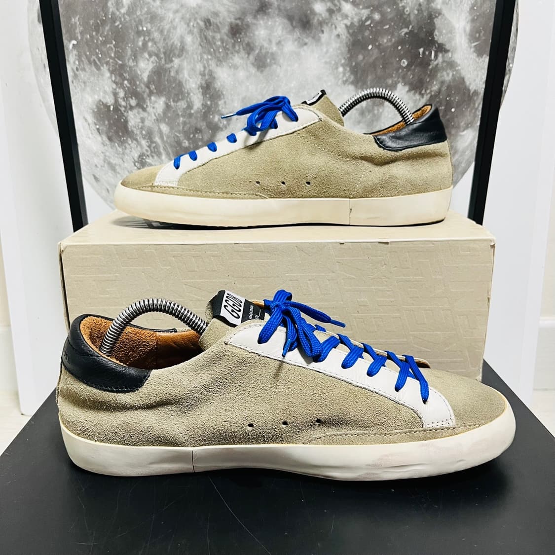 정품 43) 골든구스 누벅 블랙탭 블루 레이스 스니커즈 275~280 상품이미지2