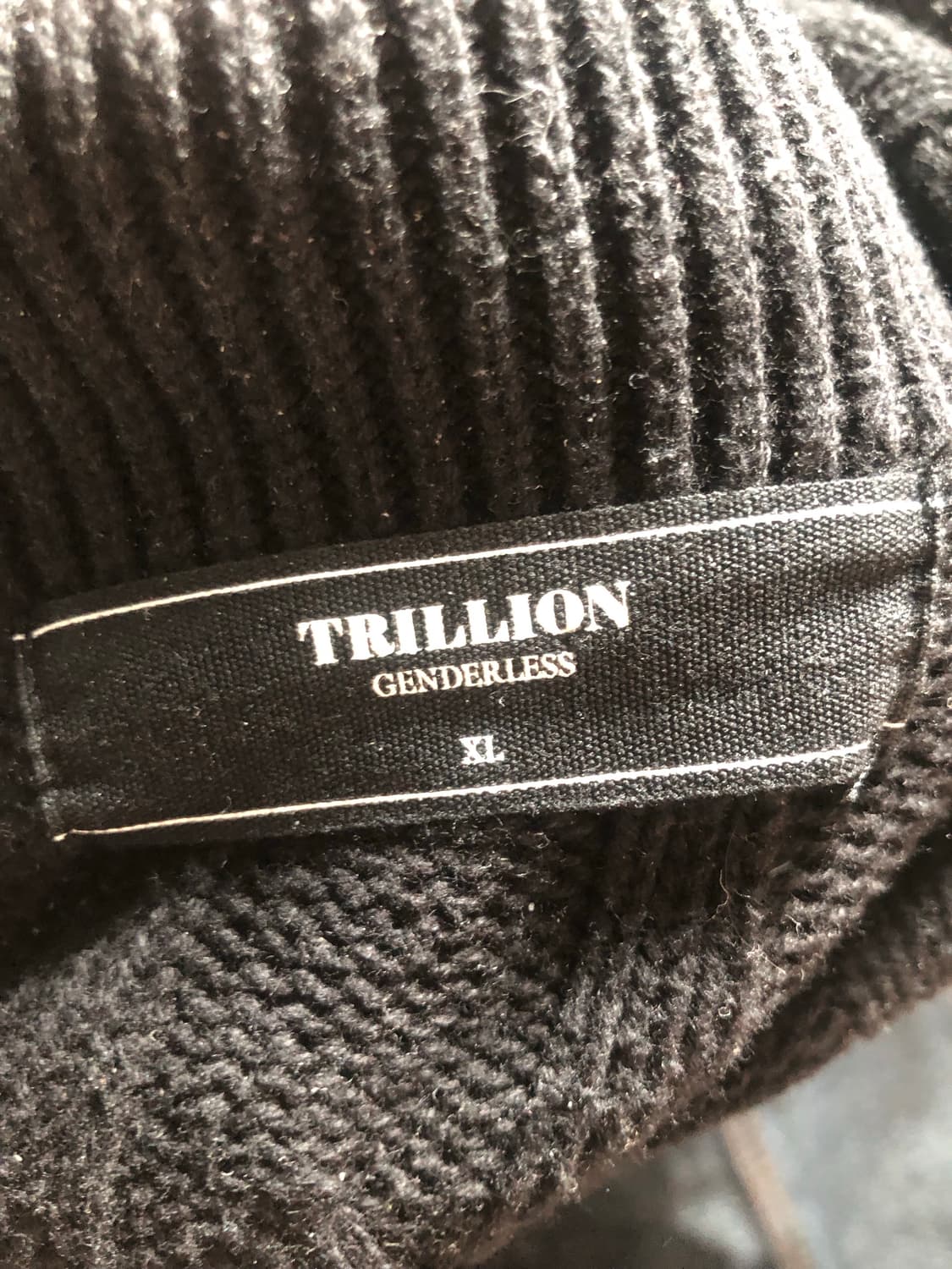 트릴리온 블랙 꽈배기 니트집업 XL 105 상품이미지2