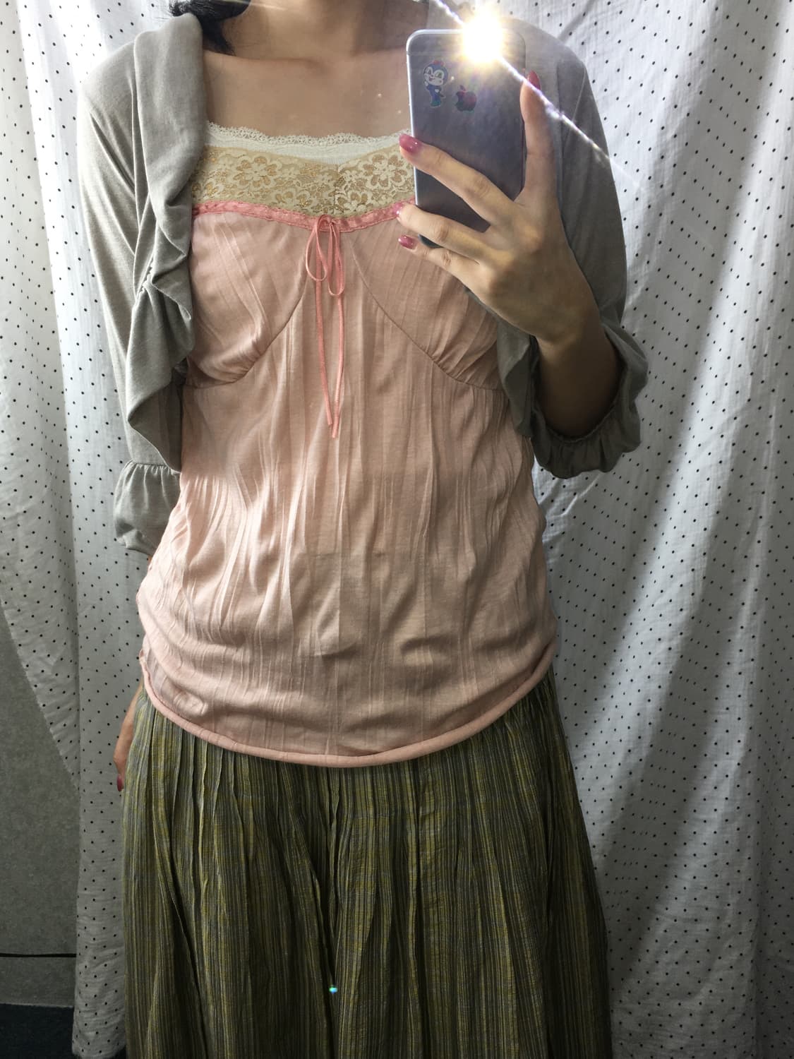 카키 7부 볼레로 가디건 상품이미지2